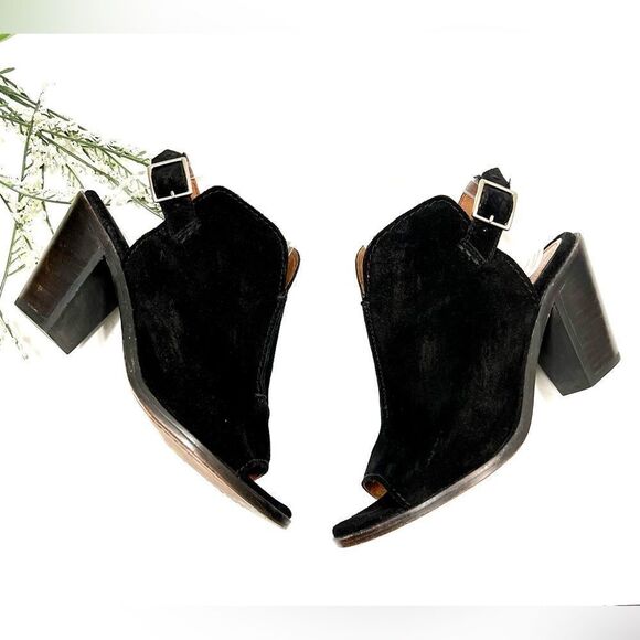Frye Courtney Suede Slingback Heels - Picture 4 of 13